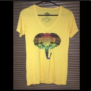 MAD tee shirt yellow with elephant